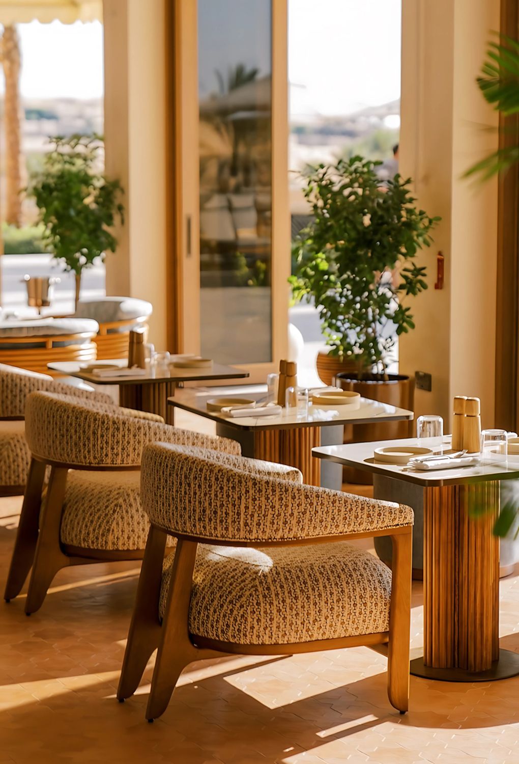 Tables at Amanie restaurant